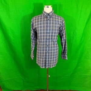 MENS TURNBURY LONG SLEEVE BUTTON UP SHIRT PLAID XL